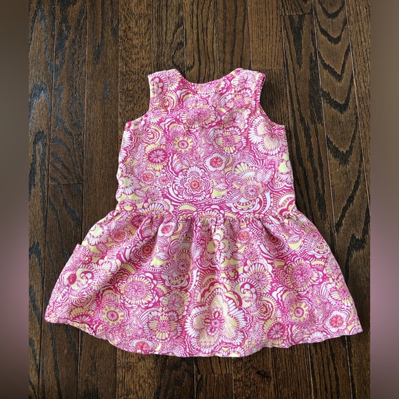 Tucker + Tate Girls 4Y Sleeveless A-Line Pocket Dress w/Geometric Floral Design - Picture 7 of 8